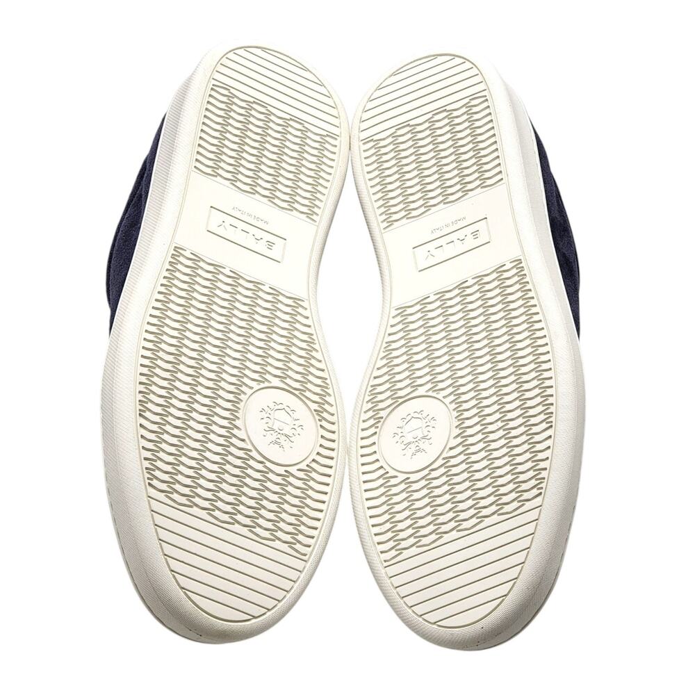 Bally Crest Romy Suede Slip-On Sneakers Navy Blue - NWB $400 - Picture 6 of 7